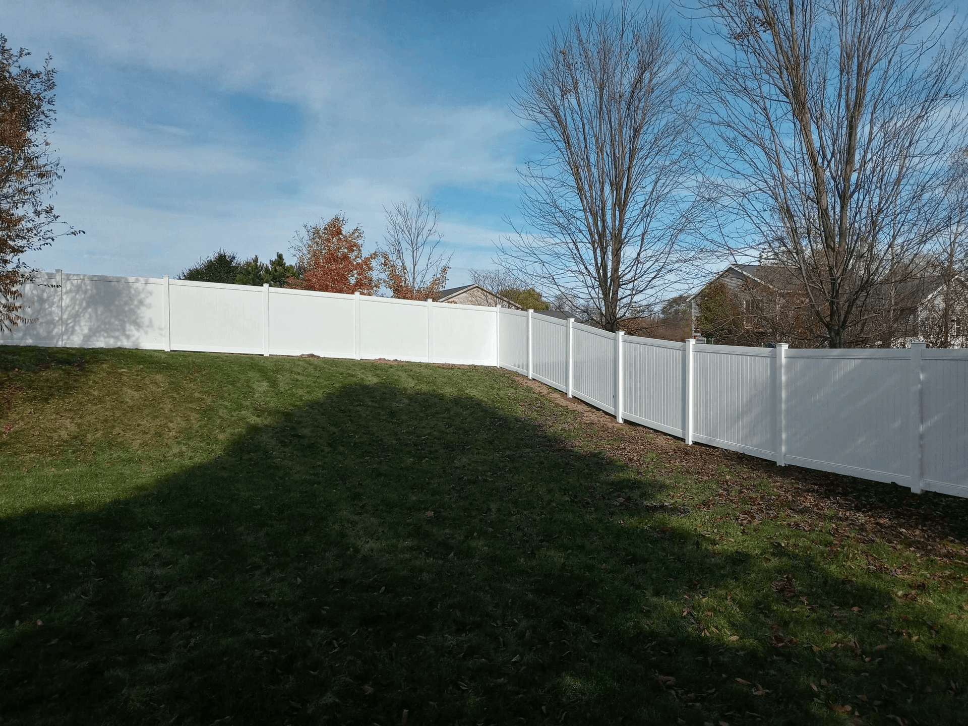 Vinyl White Fence Outside
